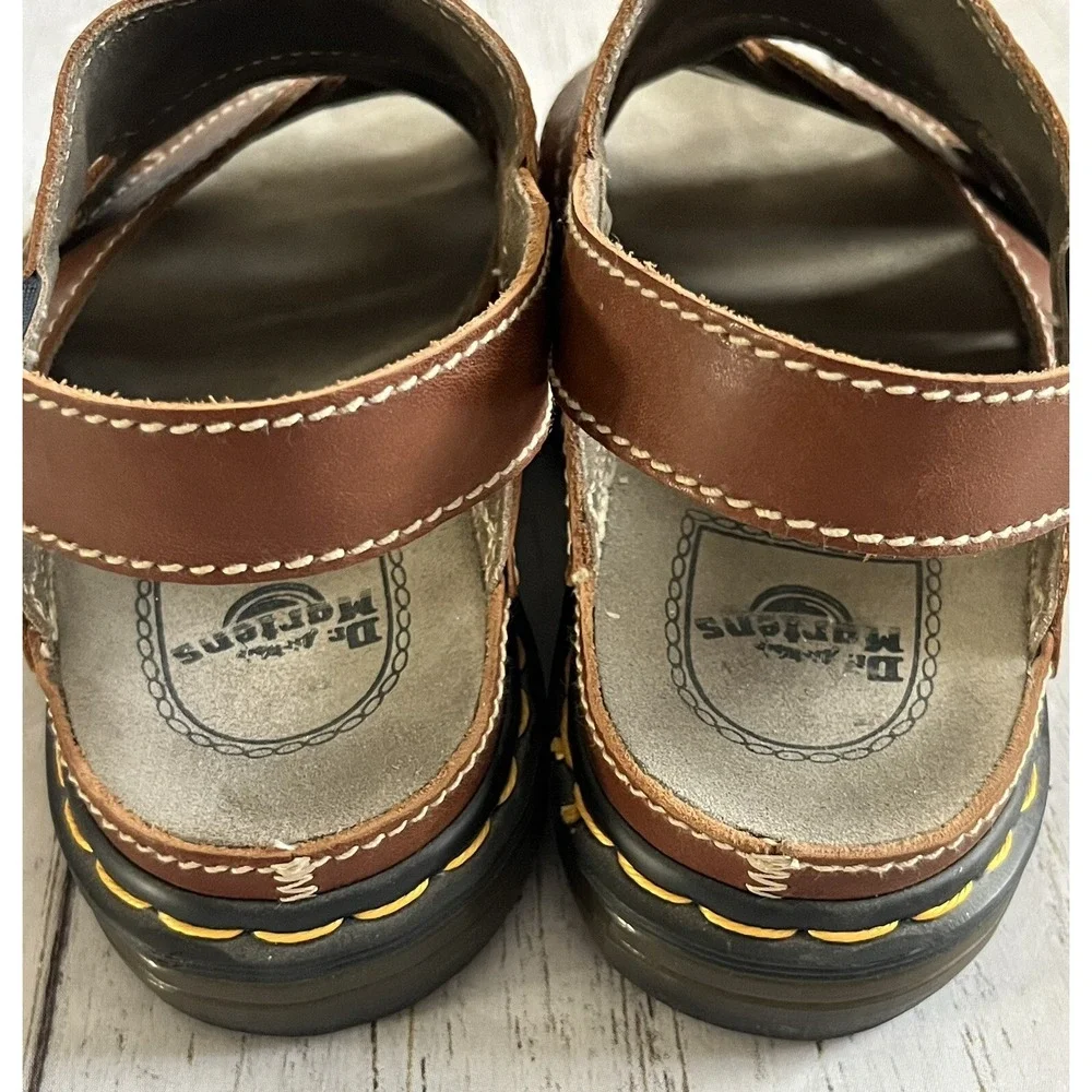 Dr Martens 9671 Sz 11 Vintage Made‎ In England Brown Leather Chunky Sandals Doc